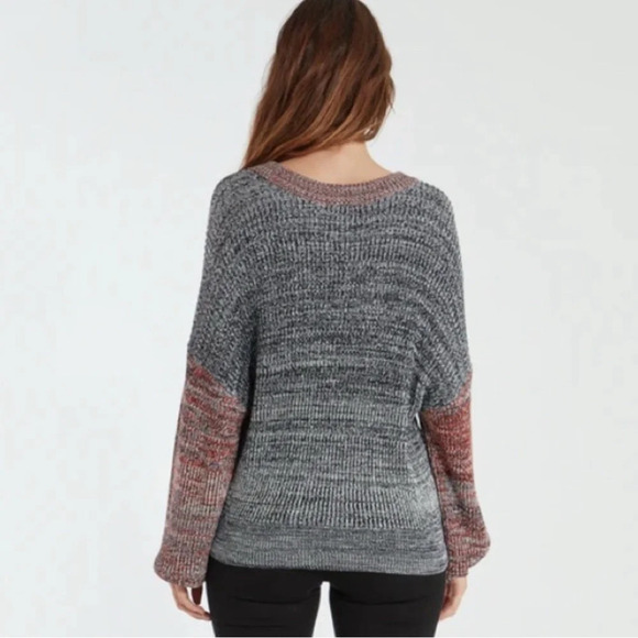 Joie Sweater Red and Black Fernlea Knit Sweater Size Medium Long Sleeve Womens - Picture 14 of 14